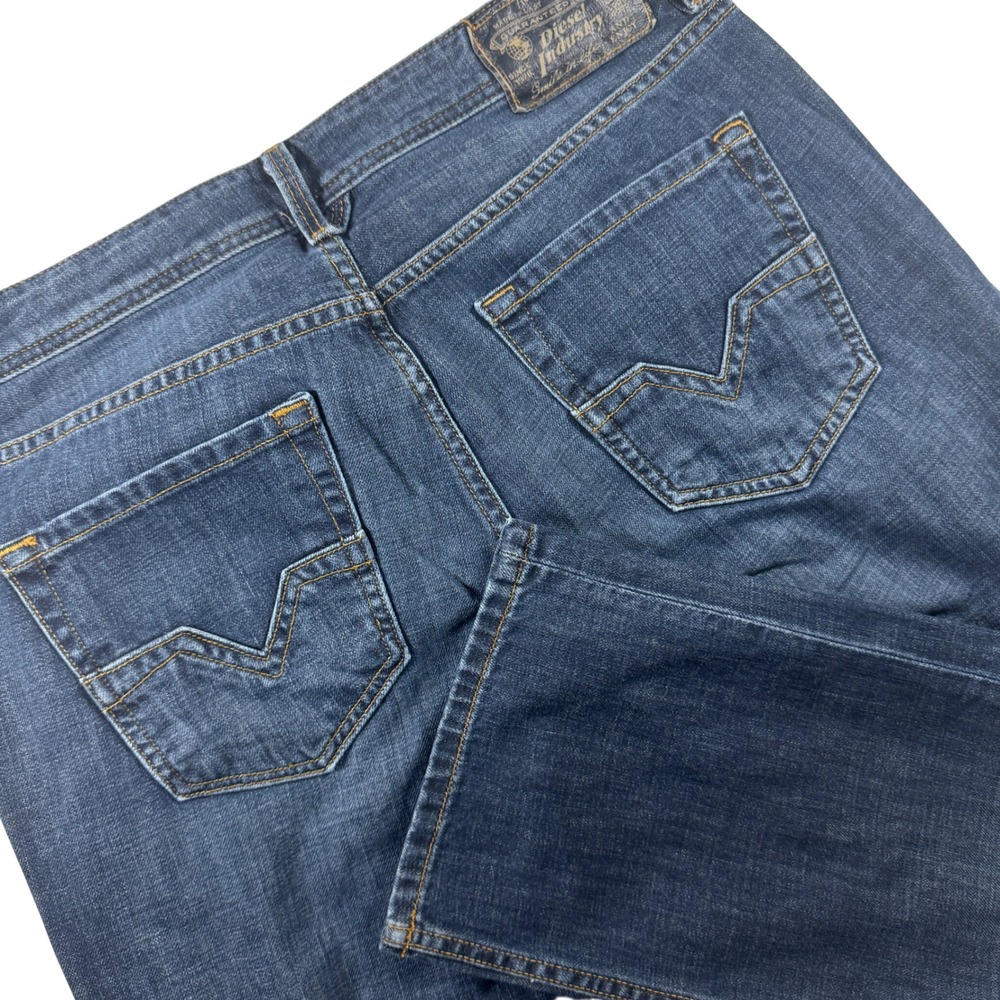 Diesel Industr Larkee Regular‎ Straight Button Fly Jeans Mens 33x30 Dark Wash